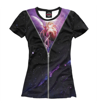 Женская футболка Космическое сердце