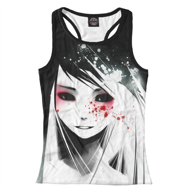 Женская майка-борцовка с изображением Девушка цвета Белый