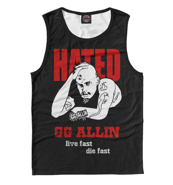 Майка для мальчика с изображением GG ALLIN цвета Белый