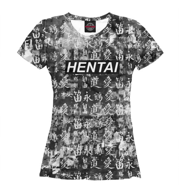 Женская футболка с изображением Hentai цвета Белый