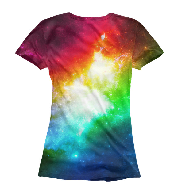 Женская футболка с изображением Colour Space цвета Белый
