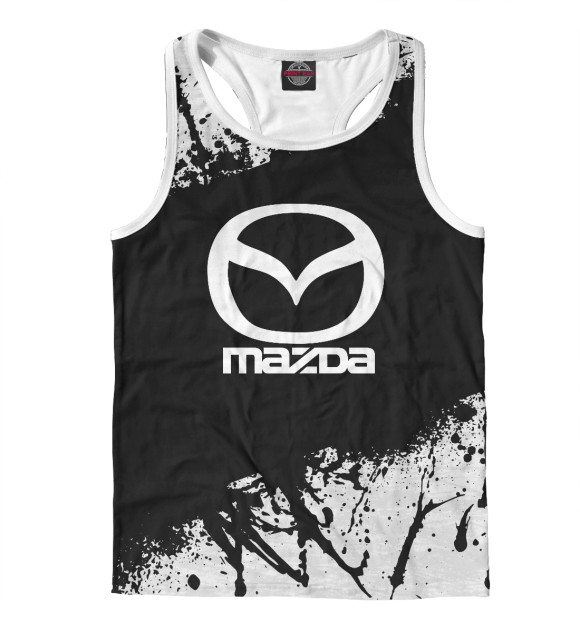 Мужская майка-борцовка с изображением MAZDA SPORT цвета Белый