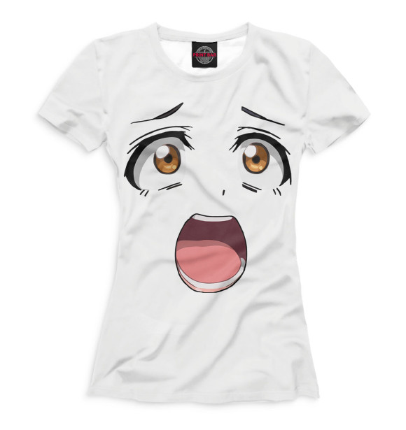 Женская футболка с изображением Аниме цвета Белый