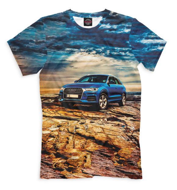 Мужская футболка с изображением Audi цвета Молочно-белый