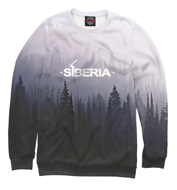 Свитшот для девочек с изображением SIBERIA цвета Белый