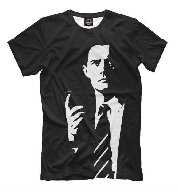 Мужская футболка с изображением Дейл Купер цвета Черный