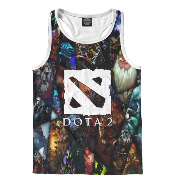 Мужская майка-борцовка с изображением DOTA allpic цвета Белый