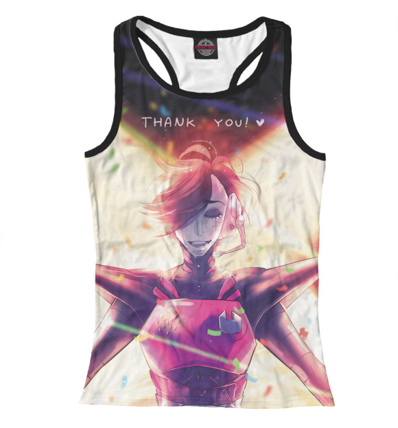 Женская майка-борцовка с притом Undertale цвета Белый Женская майка-борцовка с изображением Undertale цвета Белый