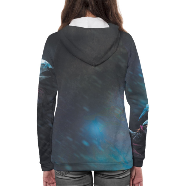 Женское худи с изображением Ursa цвета Белый