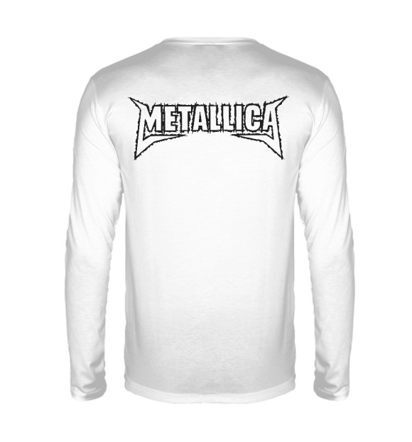 Мужской лонгслив с изображением Metallica цвета Белый