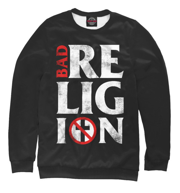 Свитшот для мальчиков с изображением Bad Religion цвета Белый
