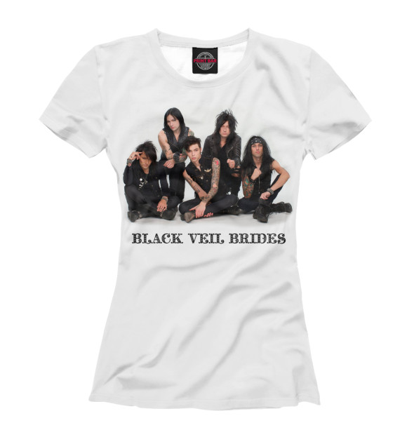 Женская футболка с изображением Black Veil Brides цвета Белый