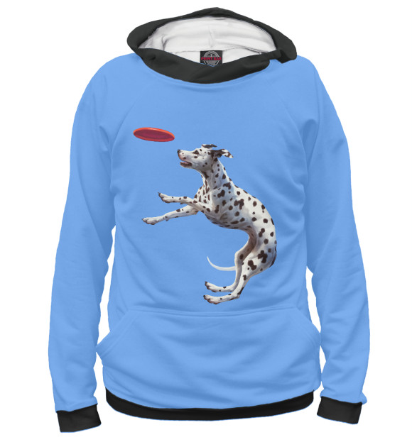 Мужское худи с изображением Dalmatian цвета Белый