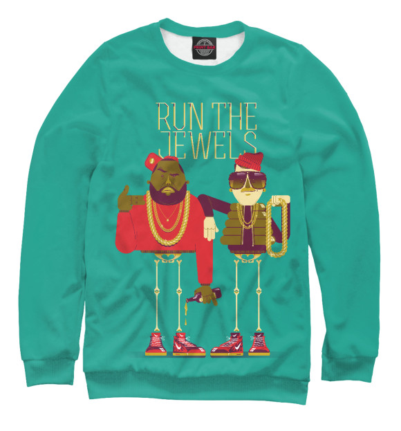 Свитшот для мальчиков с изображением Run The Jewels цвета Белый