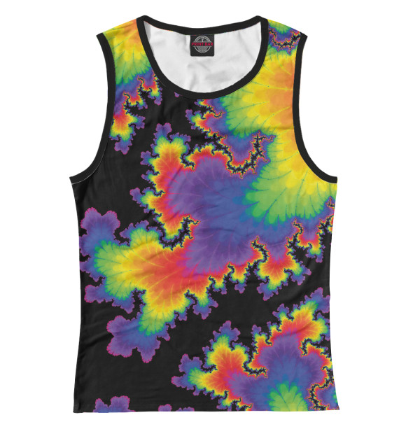 Майка для девочки с изображением Acid Wave цвета Белый