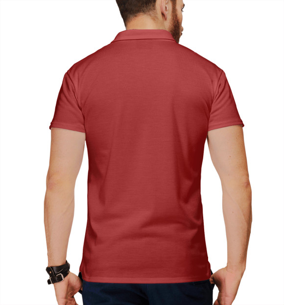 Мужское поло с изображением Я без трусов цвета Белый