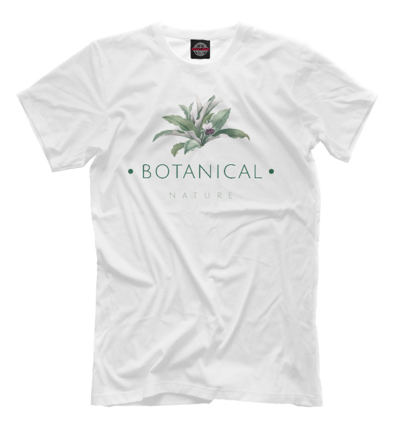 Мужская футболка с изображением Ботаника цвета Молочно-белый