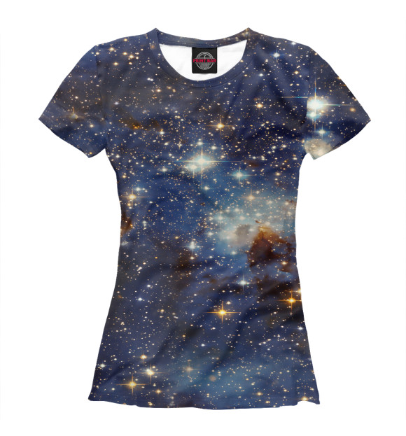 Женская футболка с изображением Стильный космос цвета Белый