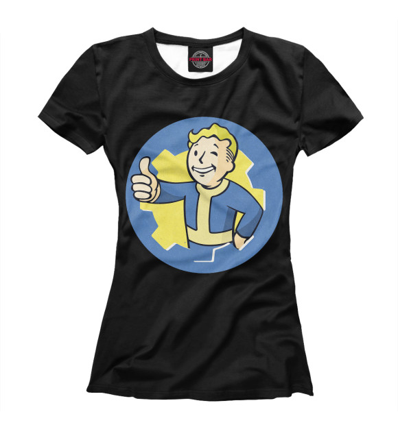 Женская футболка с изображением Fallout цвета Белый