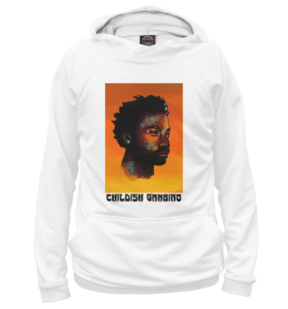 Женское худи с изображением Childish Gambino цвета Белый
