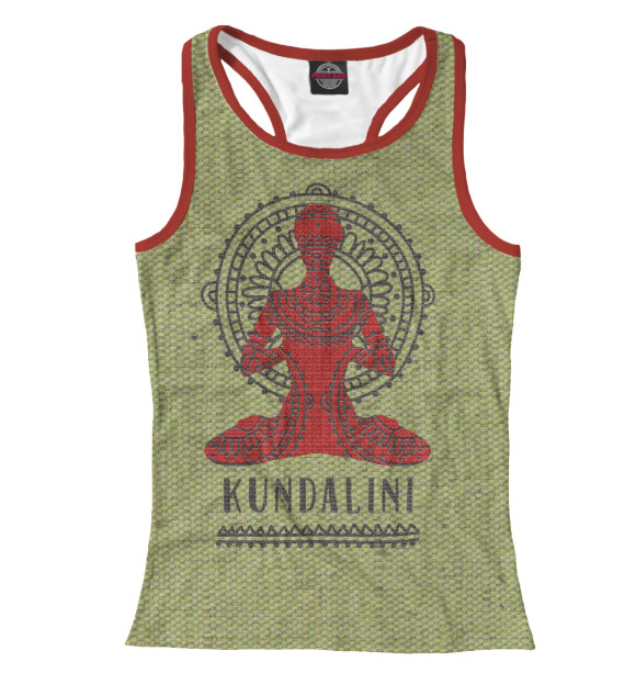 Женская майка-борцовка с изображением Кундалини цвета Белый