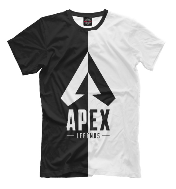 Мужская футболка с изображением Apex Black цвета Черный