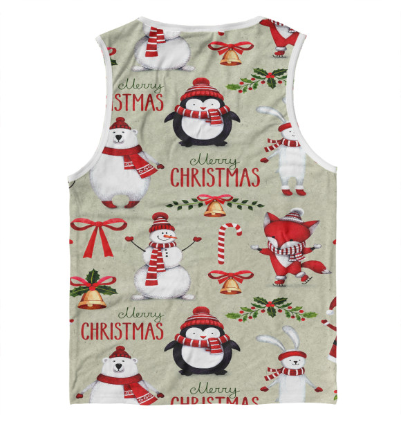 Майка для мальчика с изображением Christmas цвета Белый
