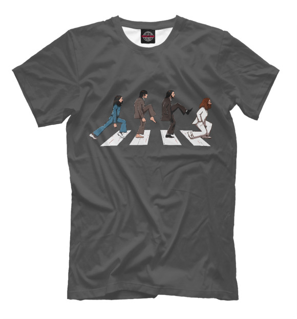 Мужская футболка с изображением Beatles Road цвета Белый