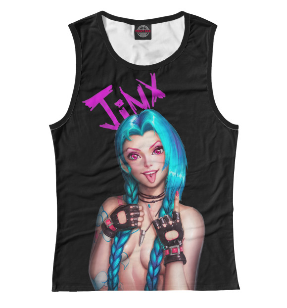 Женская майка с изображением Jinx цвета Белый