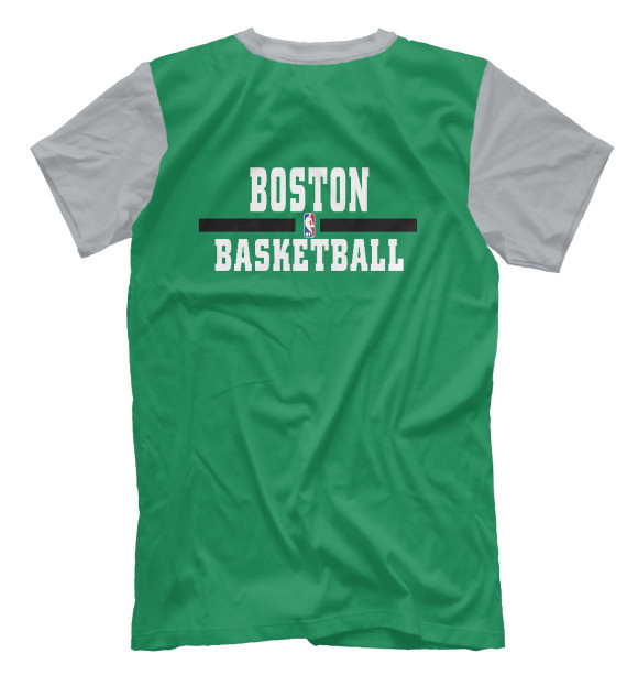 Мужская футболка с изображением Бостон Селтикс (форма) цвета Белый
