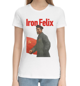 Хлопковая футболка для девочек Железный Феликс