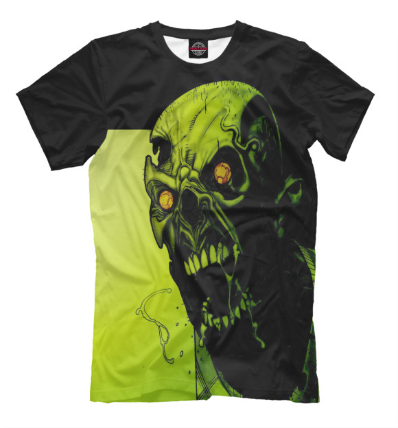 Мужская футболка с изображением Монстр цвета Черный