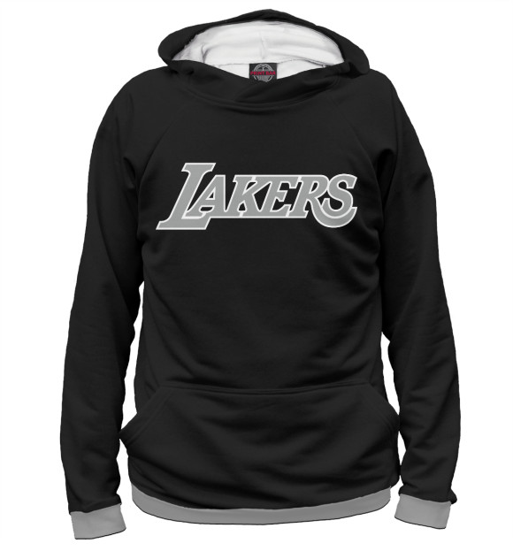 Мужское худи с изображением Lakers цвета Белый