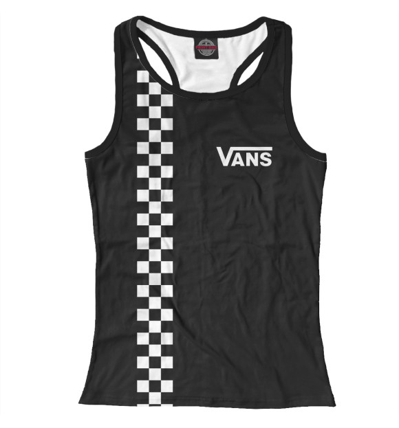 Женская майка-борцовка с изображением Vans цвета Белый