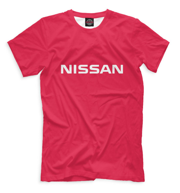 Футболка для мальчиков с изображением Nissan цвета Темно-розовый