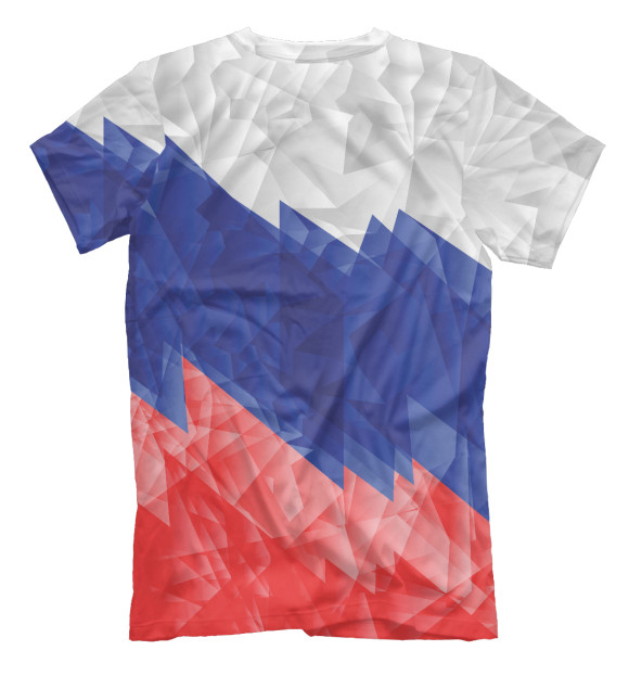 Футболка для мальчиков с изображением Флаг России динамичный цвета Белый