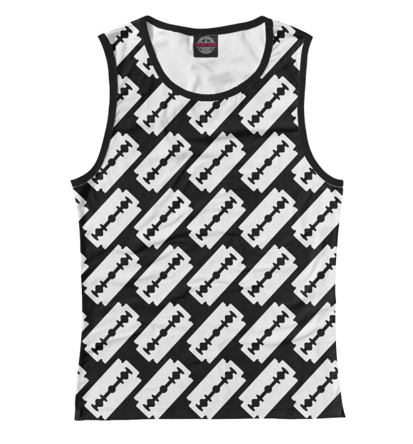 Женская майка с изображением лезвия цвета Белый