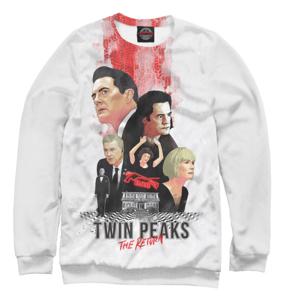 Женский свитшот с изображением Twin Peaks: The Return цвета Белый