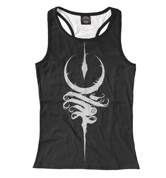 Женская майка-борцовка с изображением Demon цвета Белый