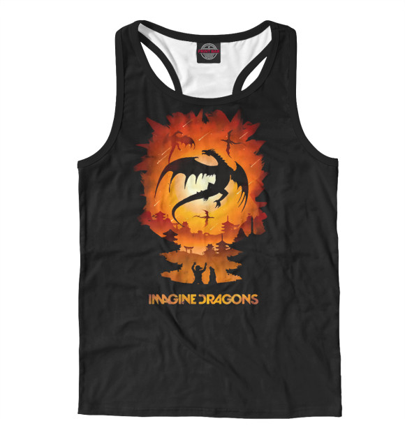 Мужская майка-борцовка с изображением Imagine Dragons цвета Белый