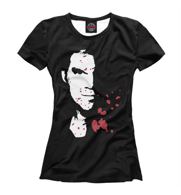 Женская футболка с изображением Dexter Blood цвета Белый