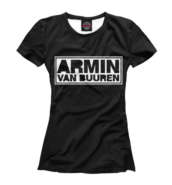 Женская футболка с изображением Armin van Buuren цвета Белый