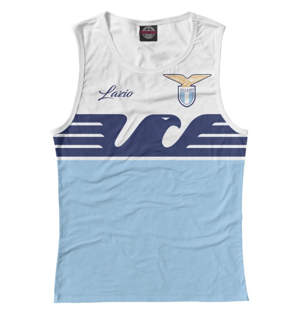 Женская майка с изображением Лацио цвета Белый