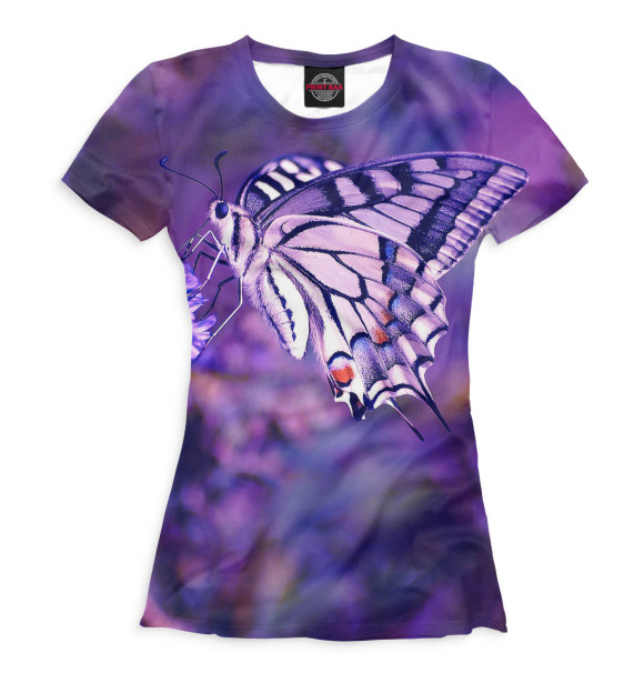 Женская футболка с изображением Насекомые цвета Белый