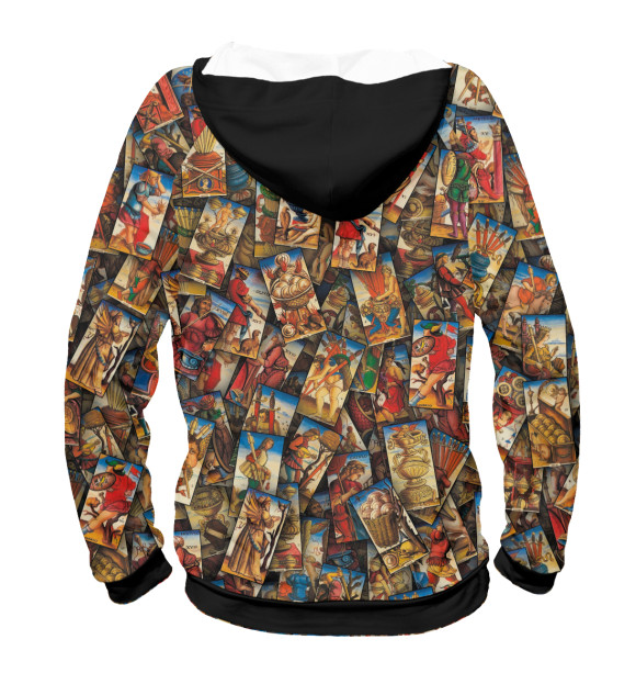 Мужское худи с изображением Карты Таро цвета Белый