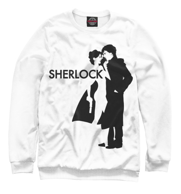 Женский свитшот с изображением Шерлок - Sherlock цвета Белый