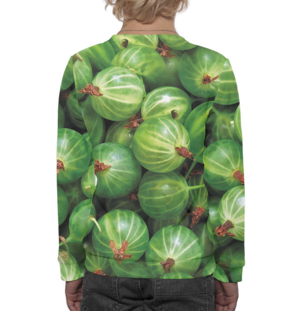 Свитшот для мальчиков с изображением Крыжовник цвета Белый