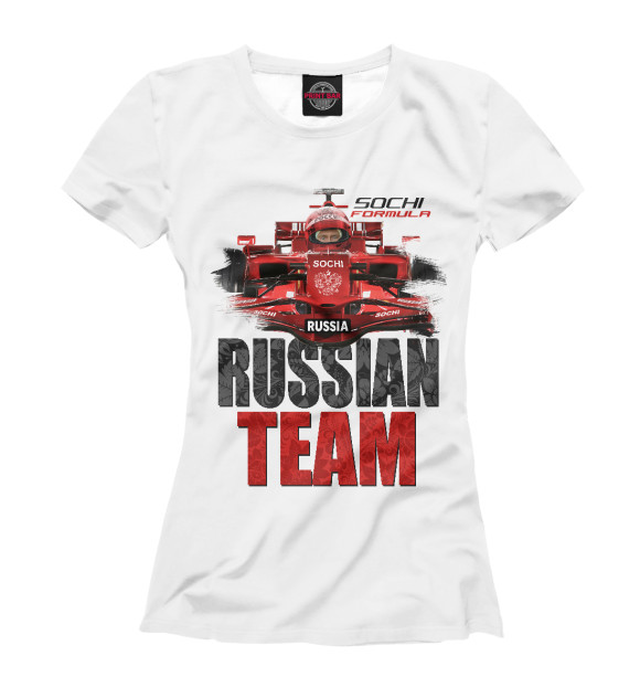 Женская футболка с изображением Время России цвета Белый