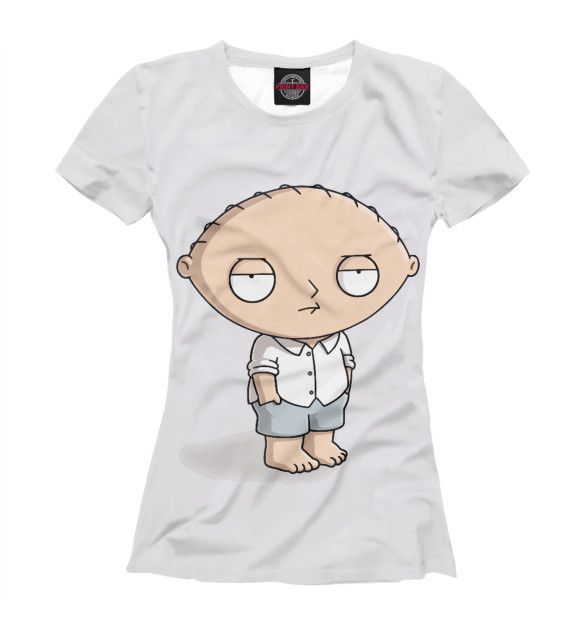 Футболка для девочек с изображением Стьюи Гриффин цвета Белый