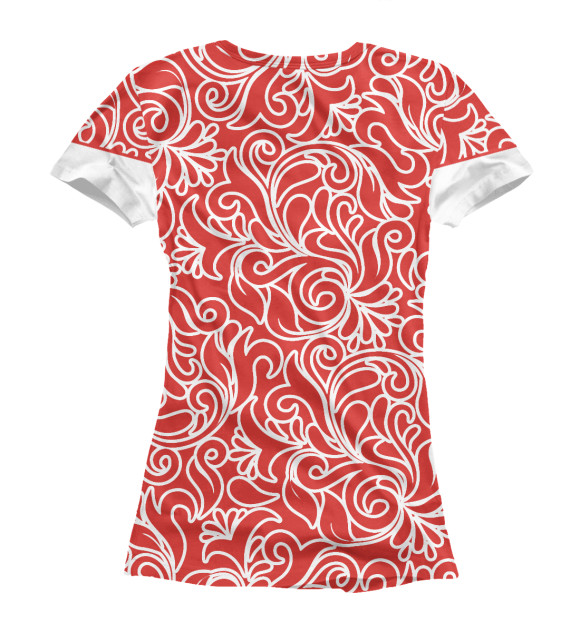 Футболка для девочек с изображением RUSSIA цвета Белый